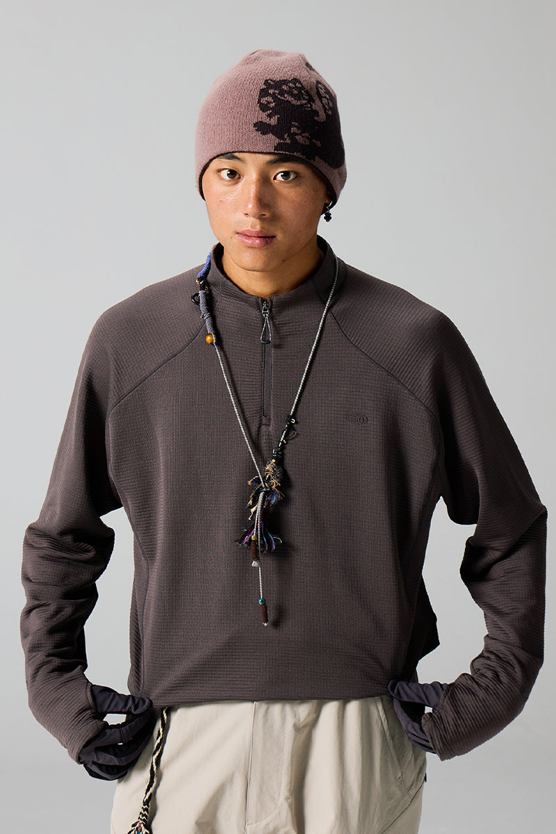 ウールスタンドカラーフリースインナー25BLCT022