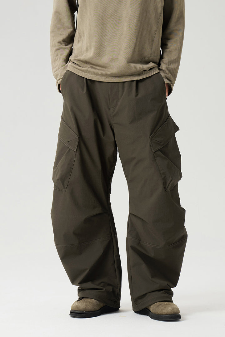 内裏フリースワークパンツメンズ25BLCK031