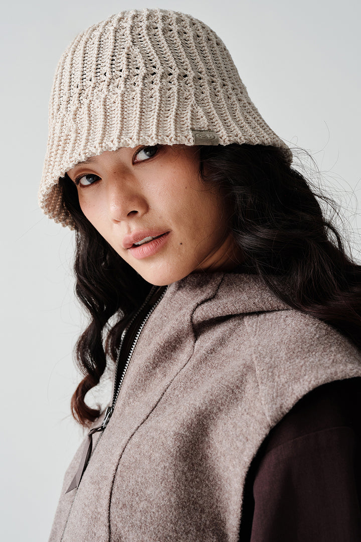 オープンワーク編みバケットハットNLBLAML001