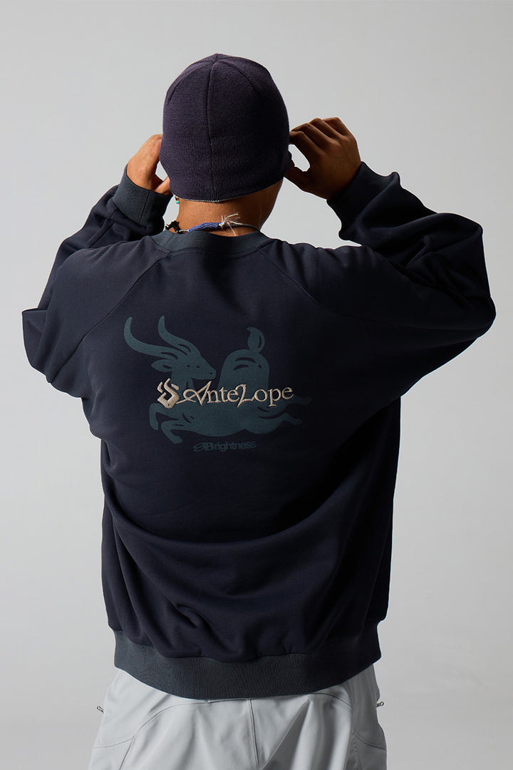 バックプリント動物柄フリースTシャツ25BLWY023