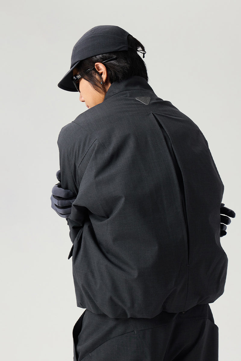 プリマロフトVネック撥水ウールジャケット25BLJK032