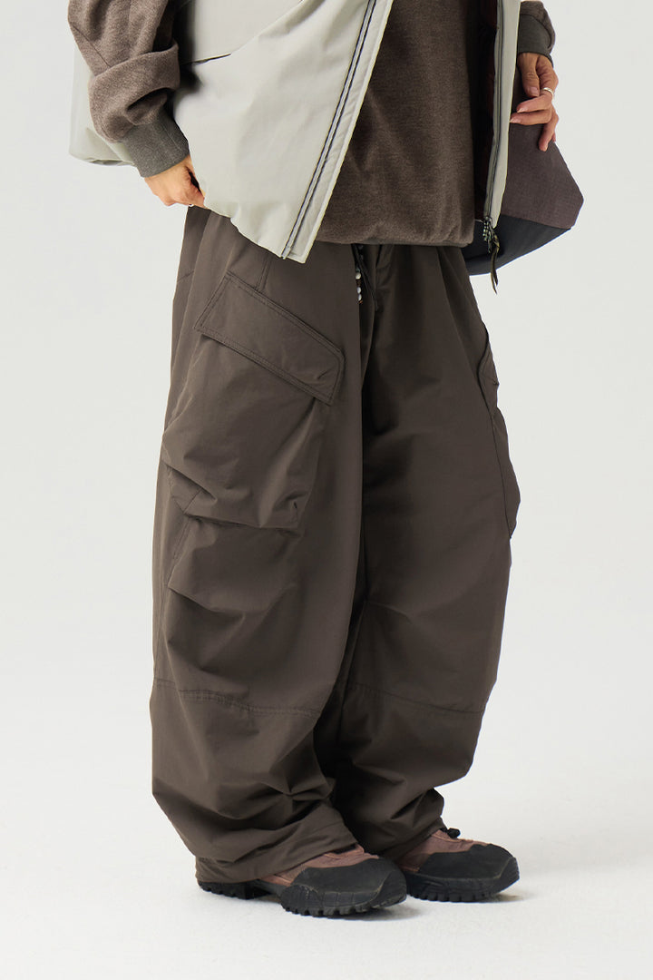 内裏フリースワークパンツメンズ25BLCK031