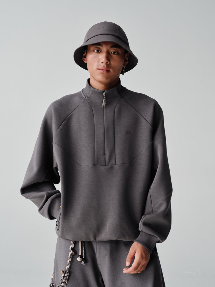 ハーフジップラグランスリーブスウェットNLBLAWY003