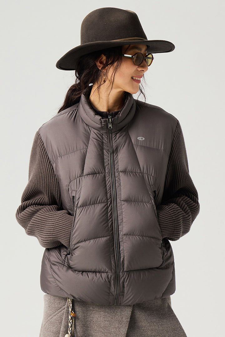 異素材コンビデザインダウンジャケット25BLYR007