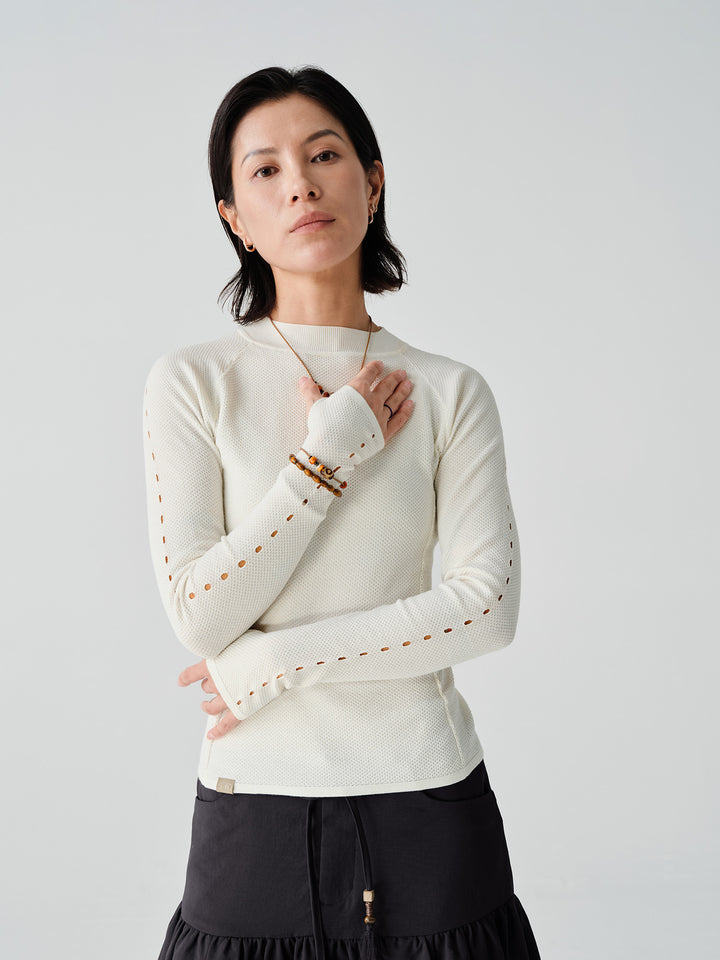 オープンワーク編みロングスリーブウィメンズNLBLAZS003