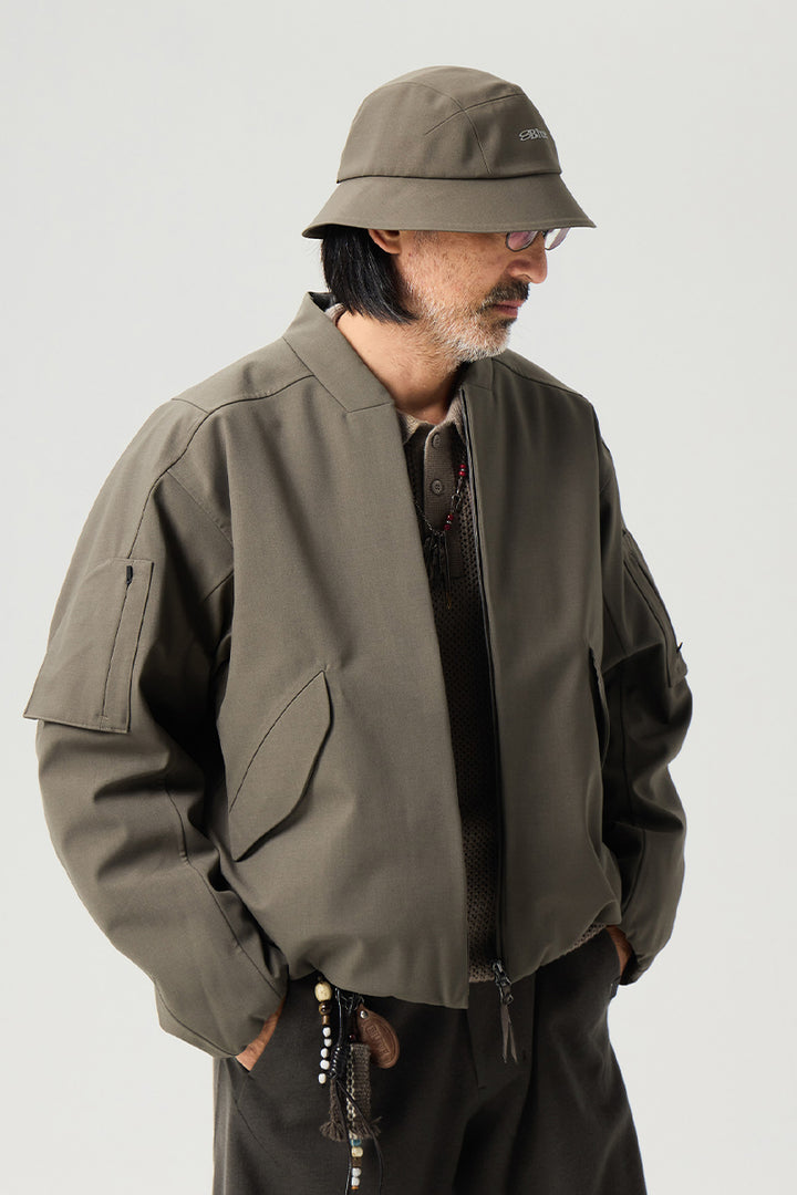 プリマロフトVネック撥水ウールジャケット25BLJK032