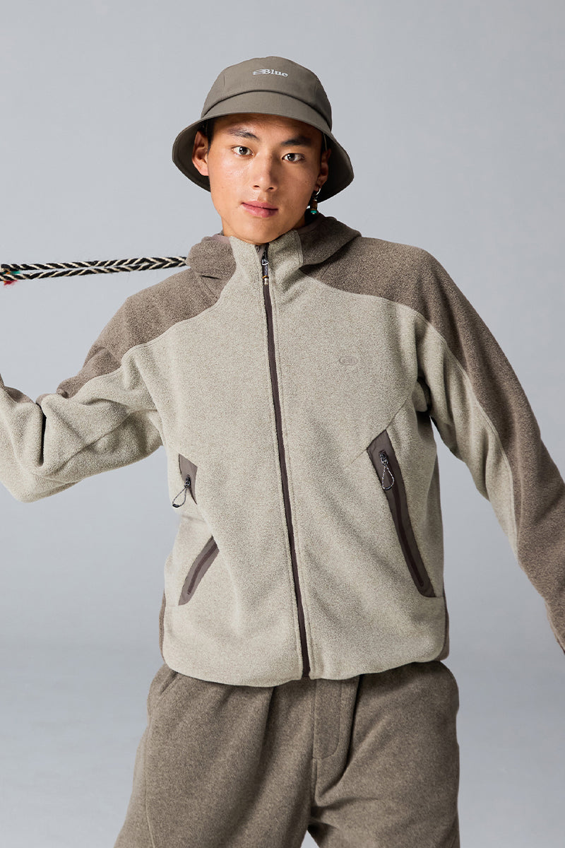 POLARTECフリースカラーブロックデザインジャケット25BLJK029