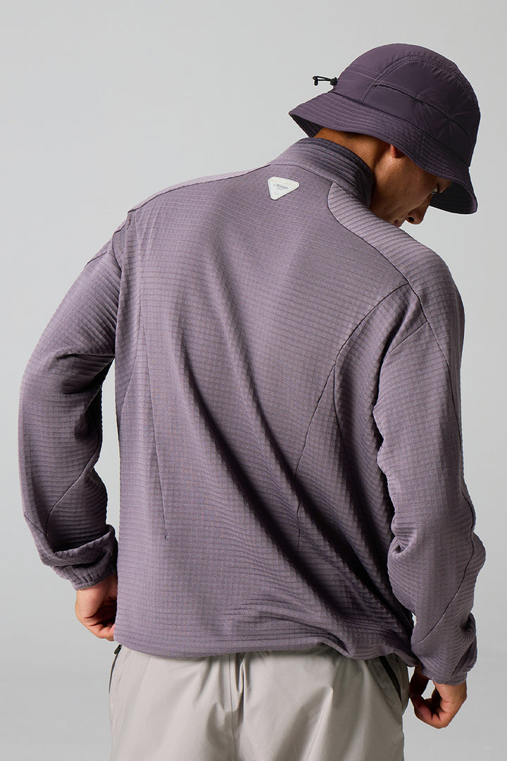 ウールチェック柄フリースジャケット25BLJK027