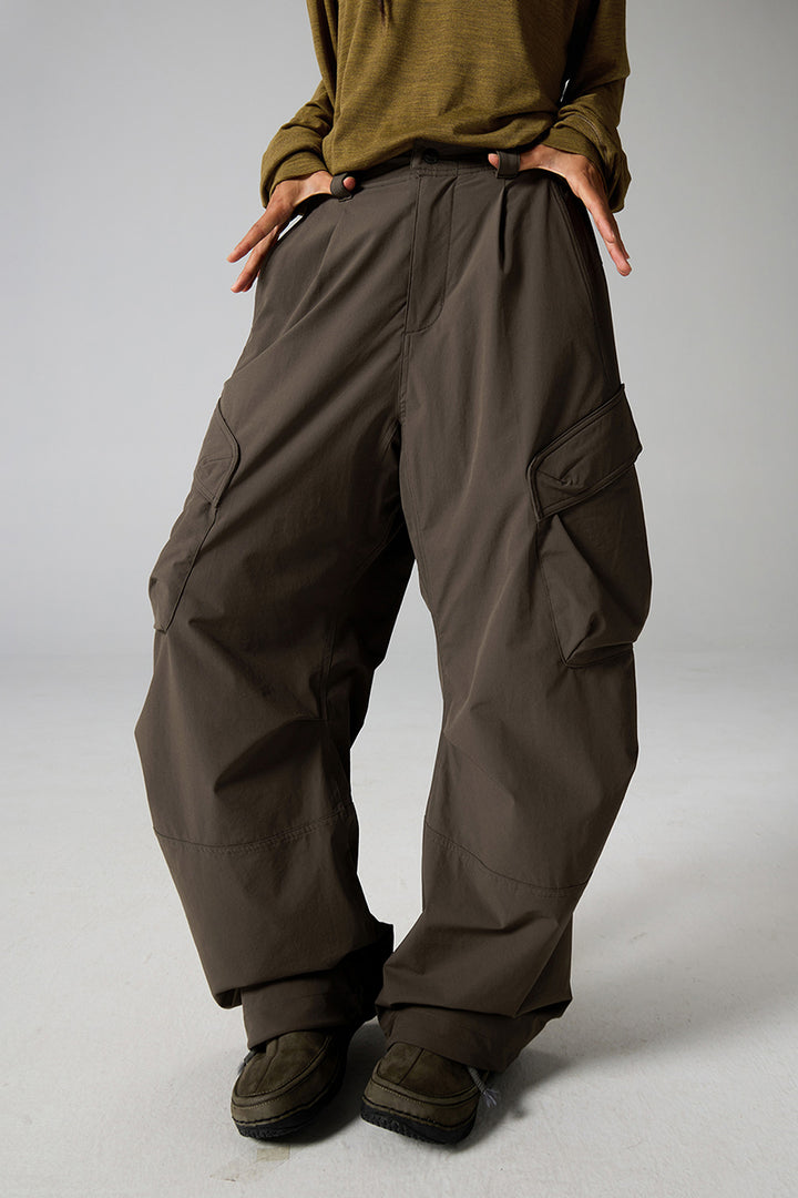 内裏フリースワークパンツウイメンズ25BLCK032