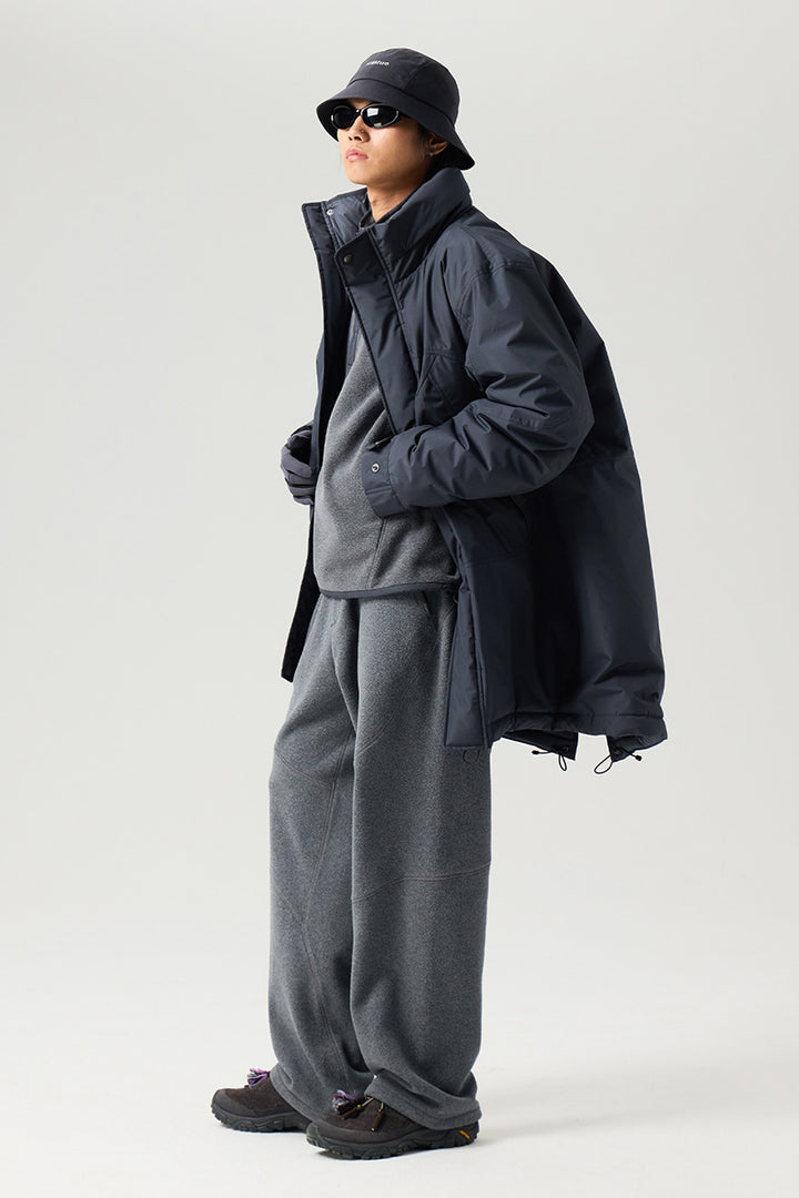 隠しフードスタンドカラーダウンジャケット25BLYR015