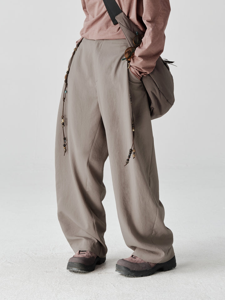 MICROFT撥水ワイドバルーンパンツNLBLACK001