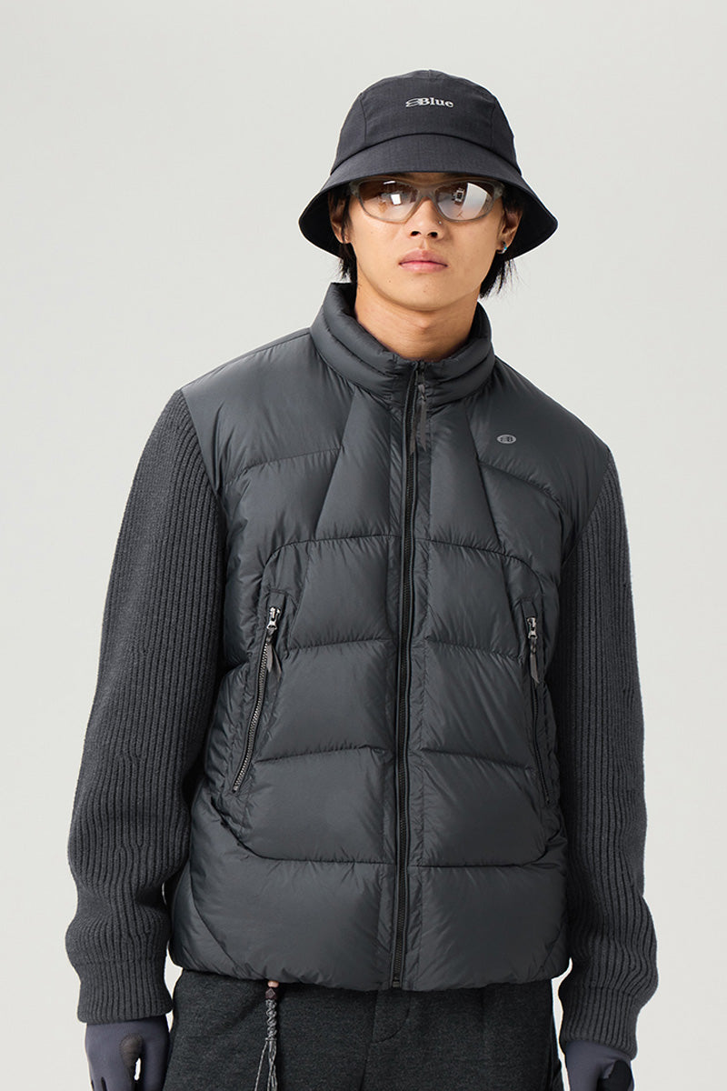 異素材コンビデザインダウンジャケット25BLYR007