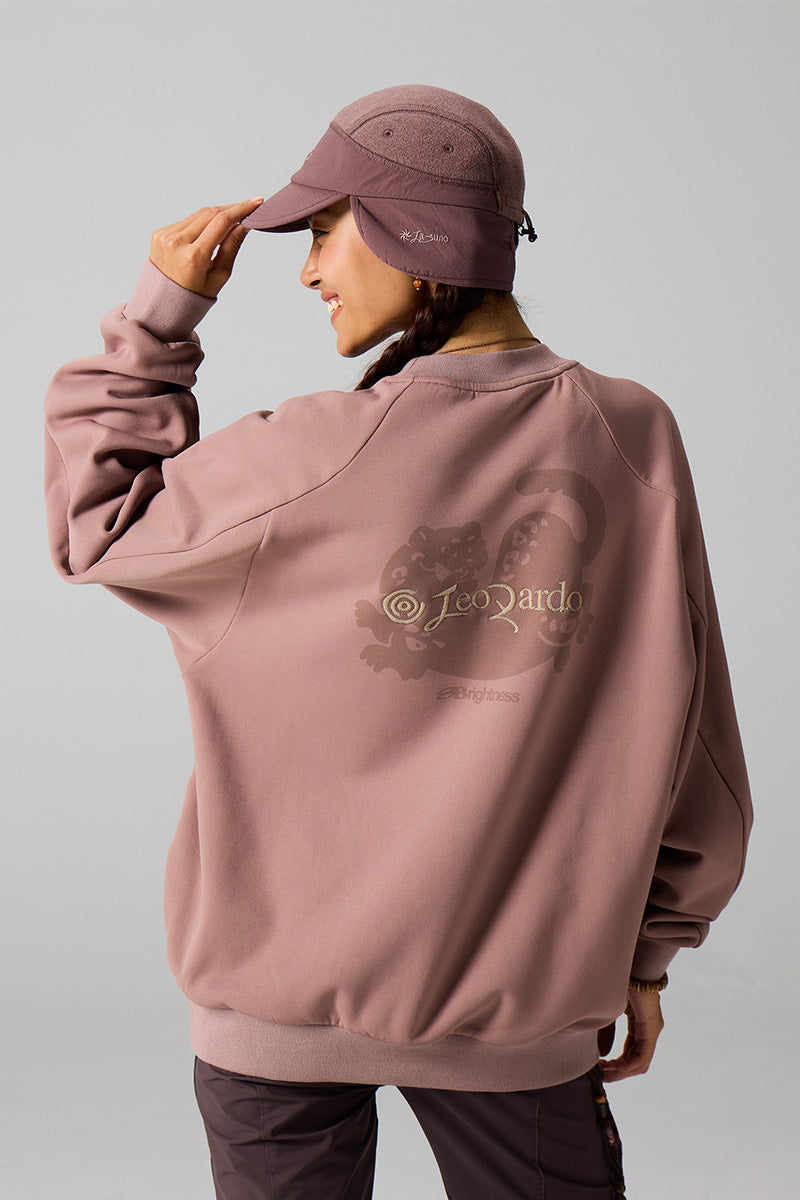 バックプリント動物柄フリースTシャツ25BLWY023