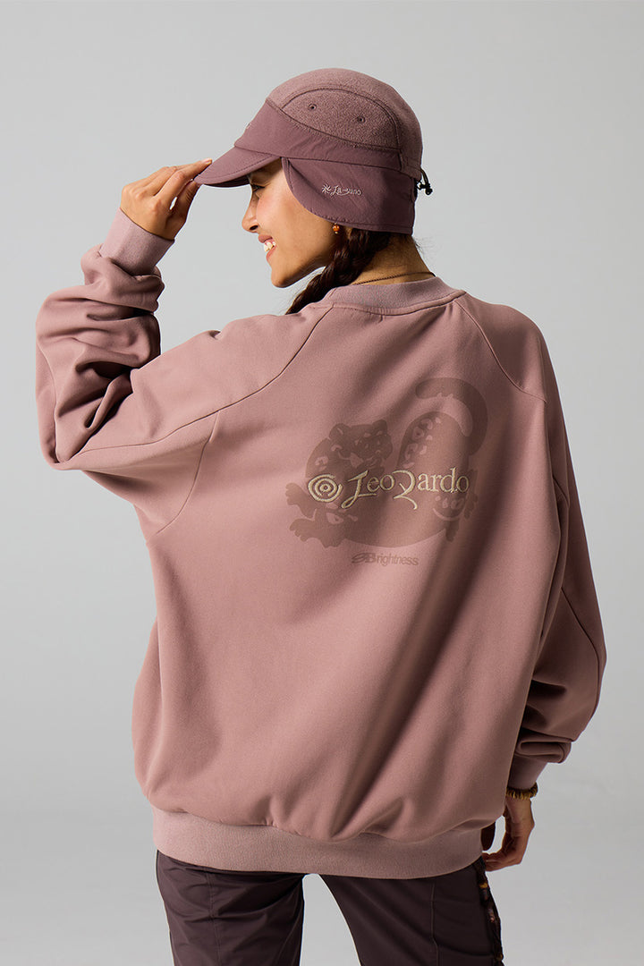 バックプリント動物柄フリースTシャツ25BLWY023