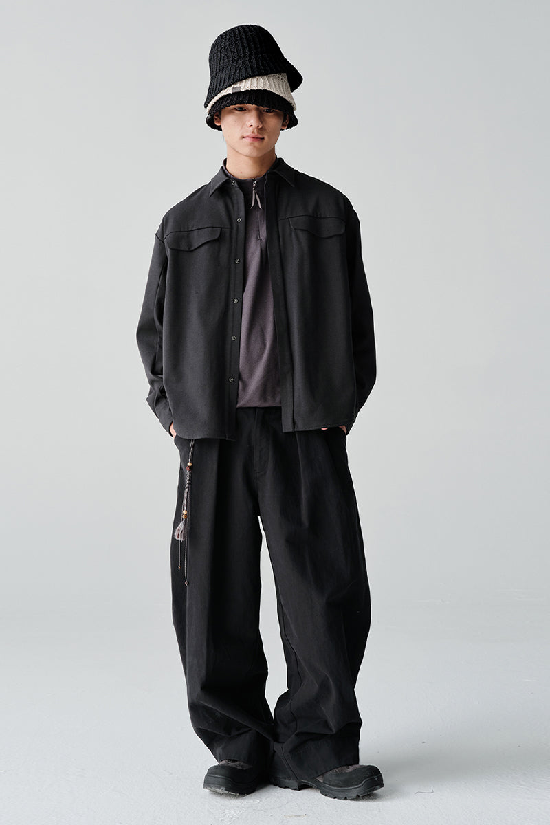 ダブルポケットウールオーバーシャツNLBLCCY002