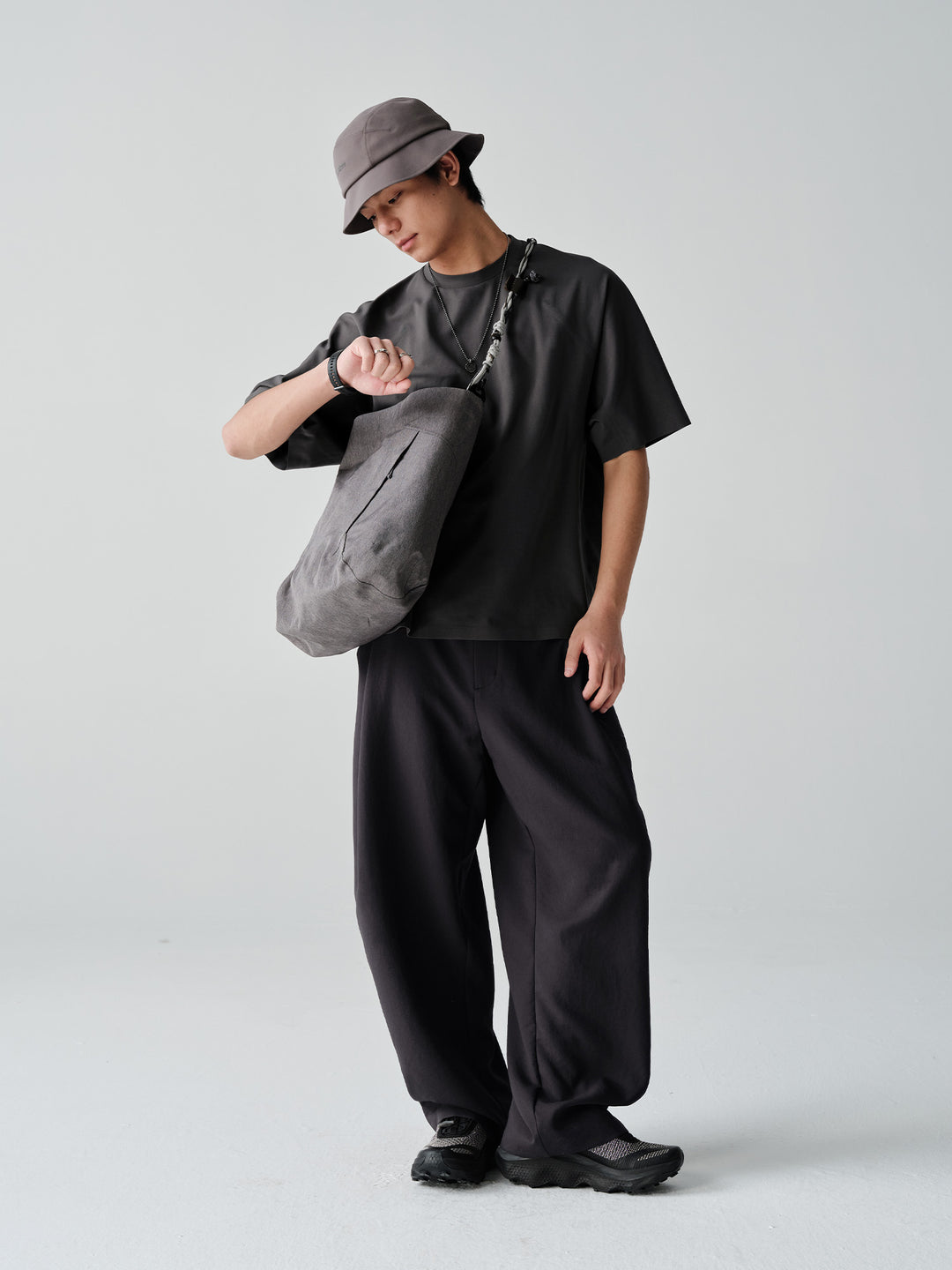 MICROFT撥水ワイドバルーンパンツNLBLACK001