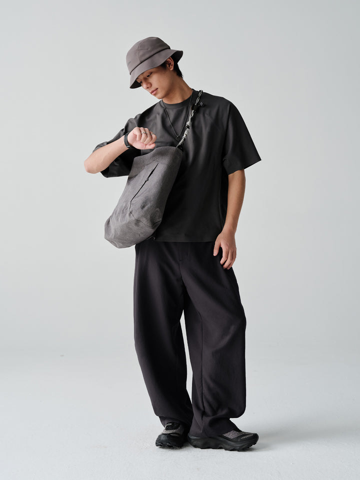 MICROFT撥水ワイドバルーンパンツNLBLACK001