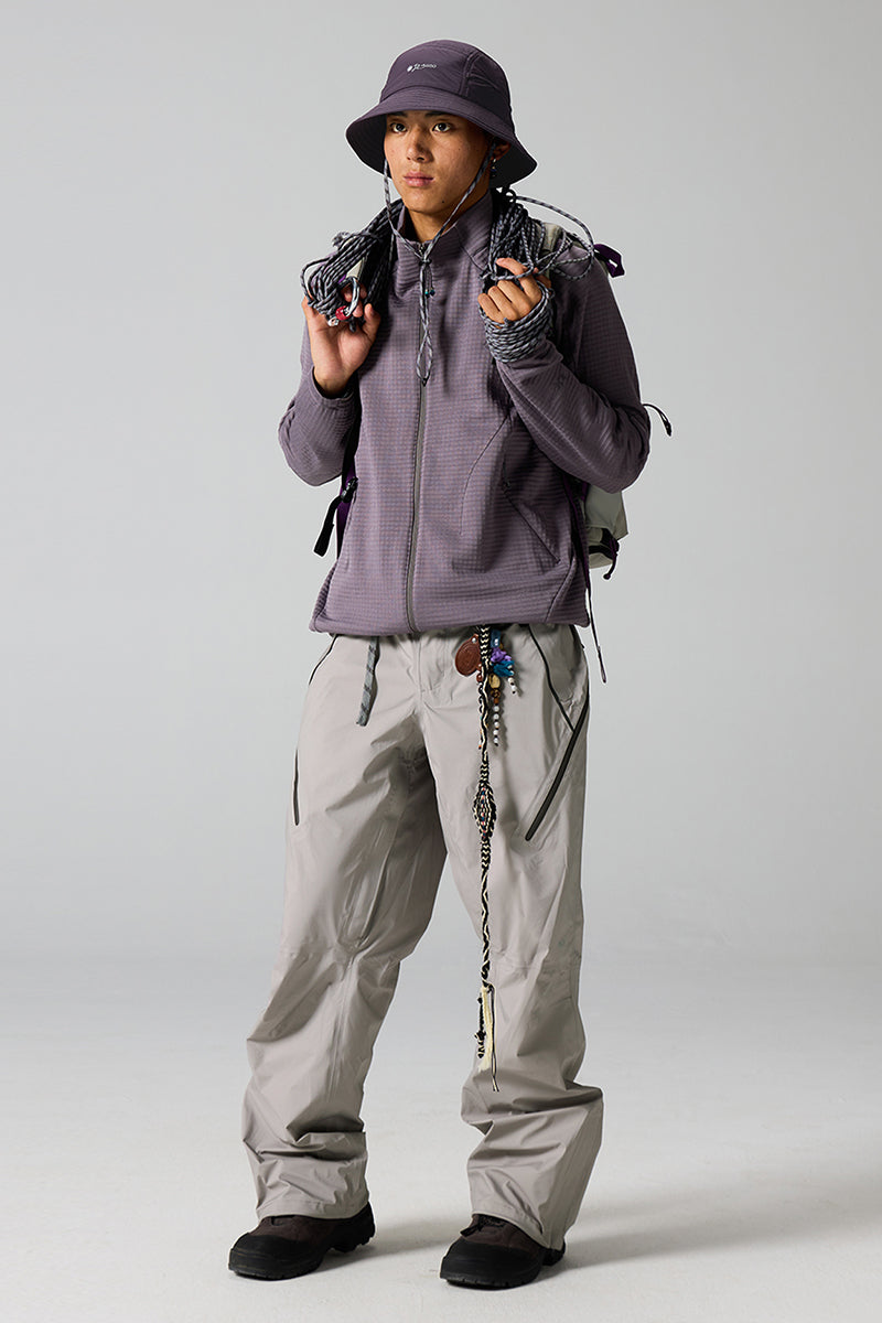 ウールチェック柄フリースジャケット25BLJK027