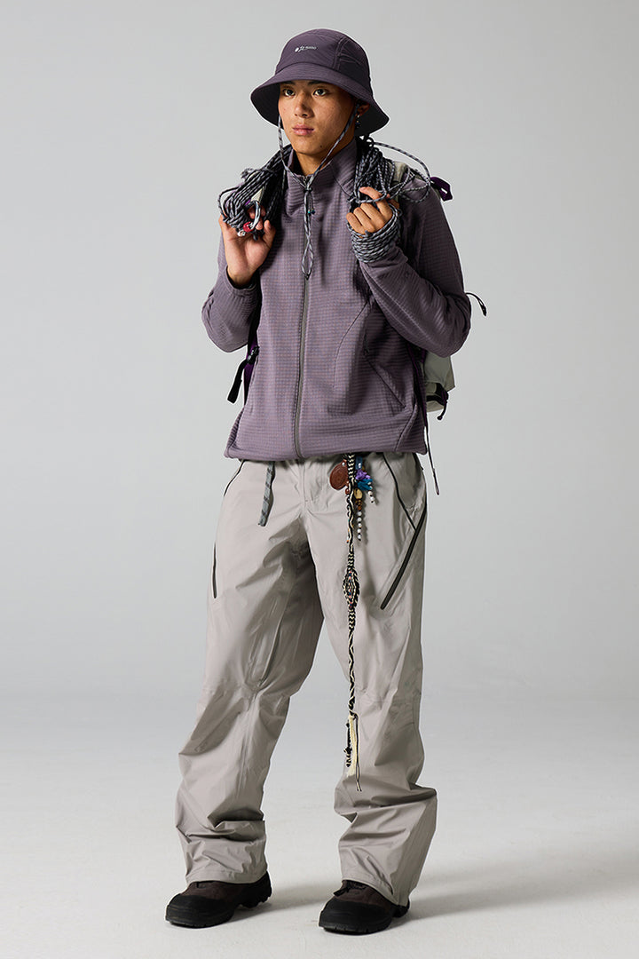 ウールチェック柄フリースジャケット25BLJK027