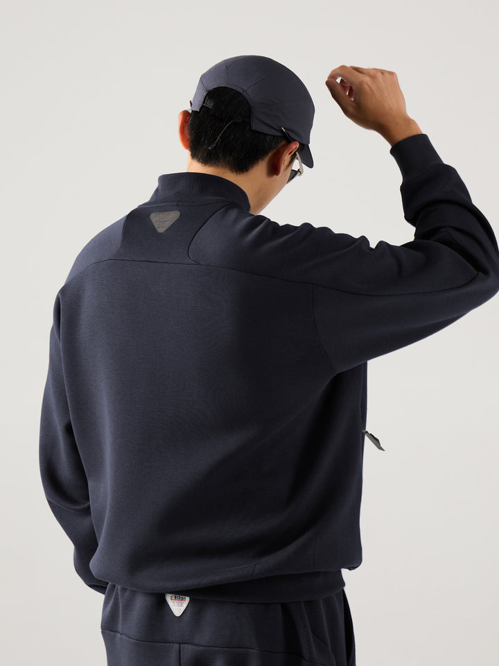 ハーフジップラグランスリーブスウェットNLBLAWY003