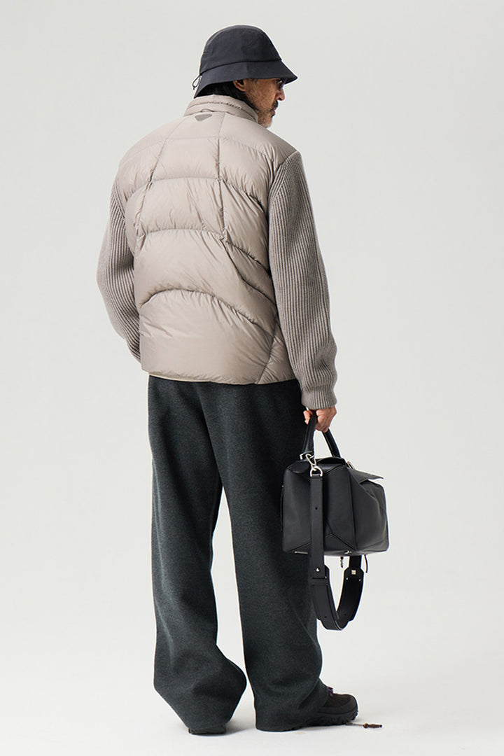 異素材コンビデザインダウンジャケット25BLYR007