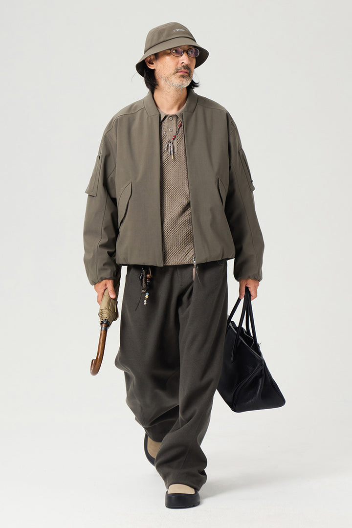 プリマロフトVネック撥水ウールジャケット25BLJK032