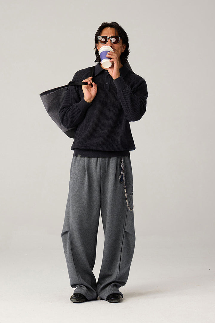 ベーシックスウェットカーブパンツ25BLCK014