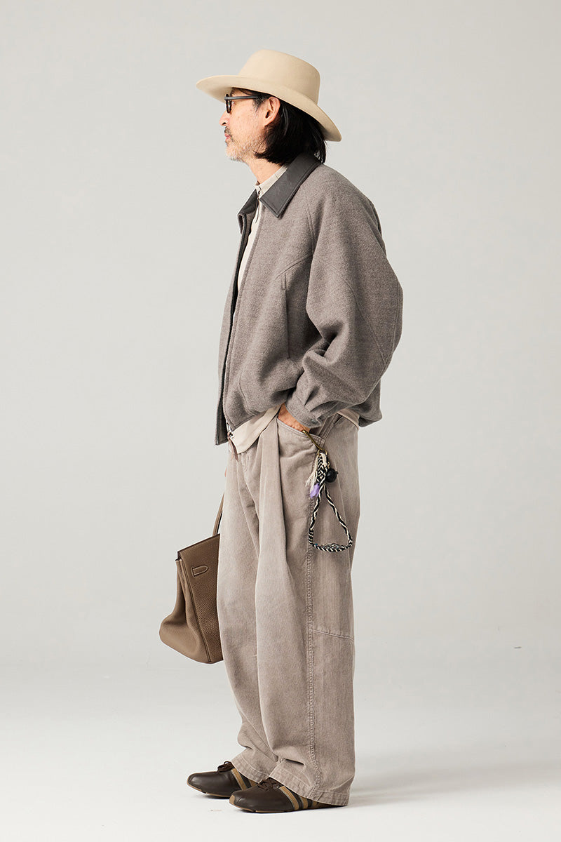 革襟ジップアップウールジャケット25BLJK020