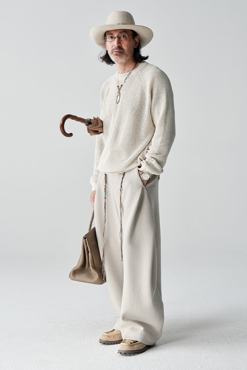 ワイドカーブスウェットパンツNLBLACK002