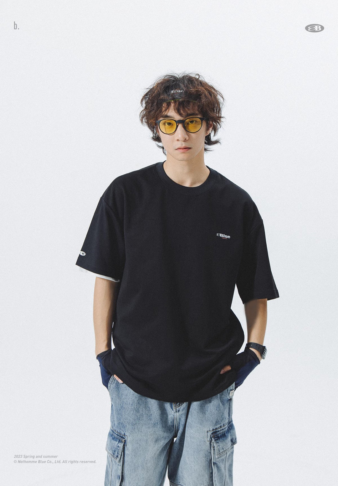 ペア半袖Tシャツ(ロゴなしバージョン)23TMT001