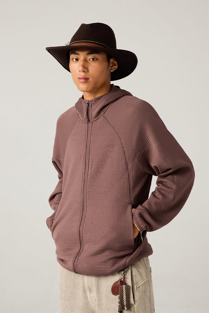 メリノウールブレンドフーデッドパーカー25BLWY020