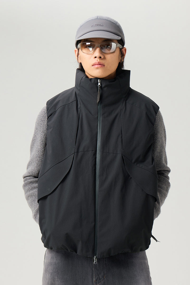 フラップポケット付きダウンベスト25BLMJ007