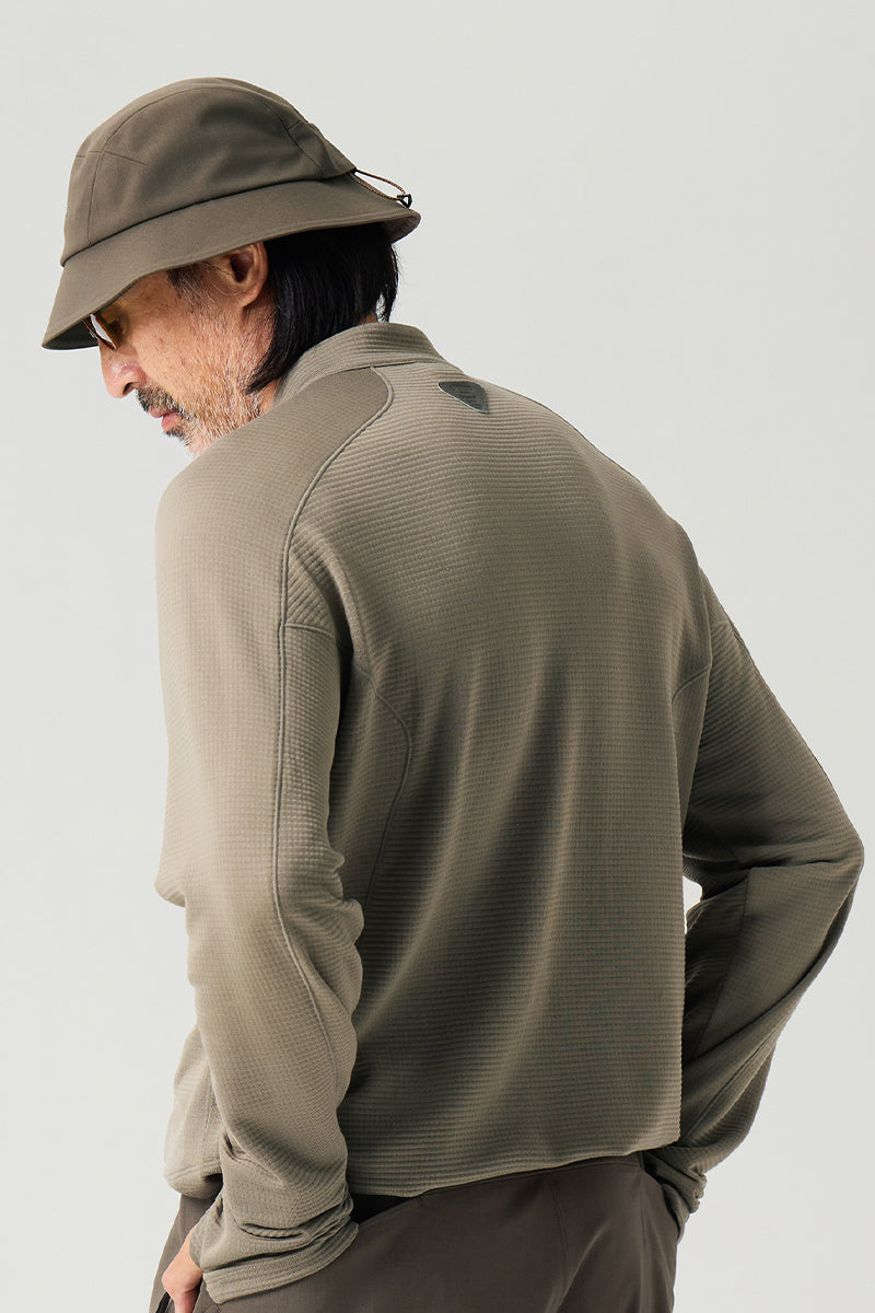 ウールハーフジップインナーシャツ25BLCT023