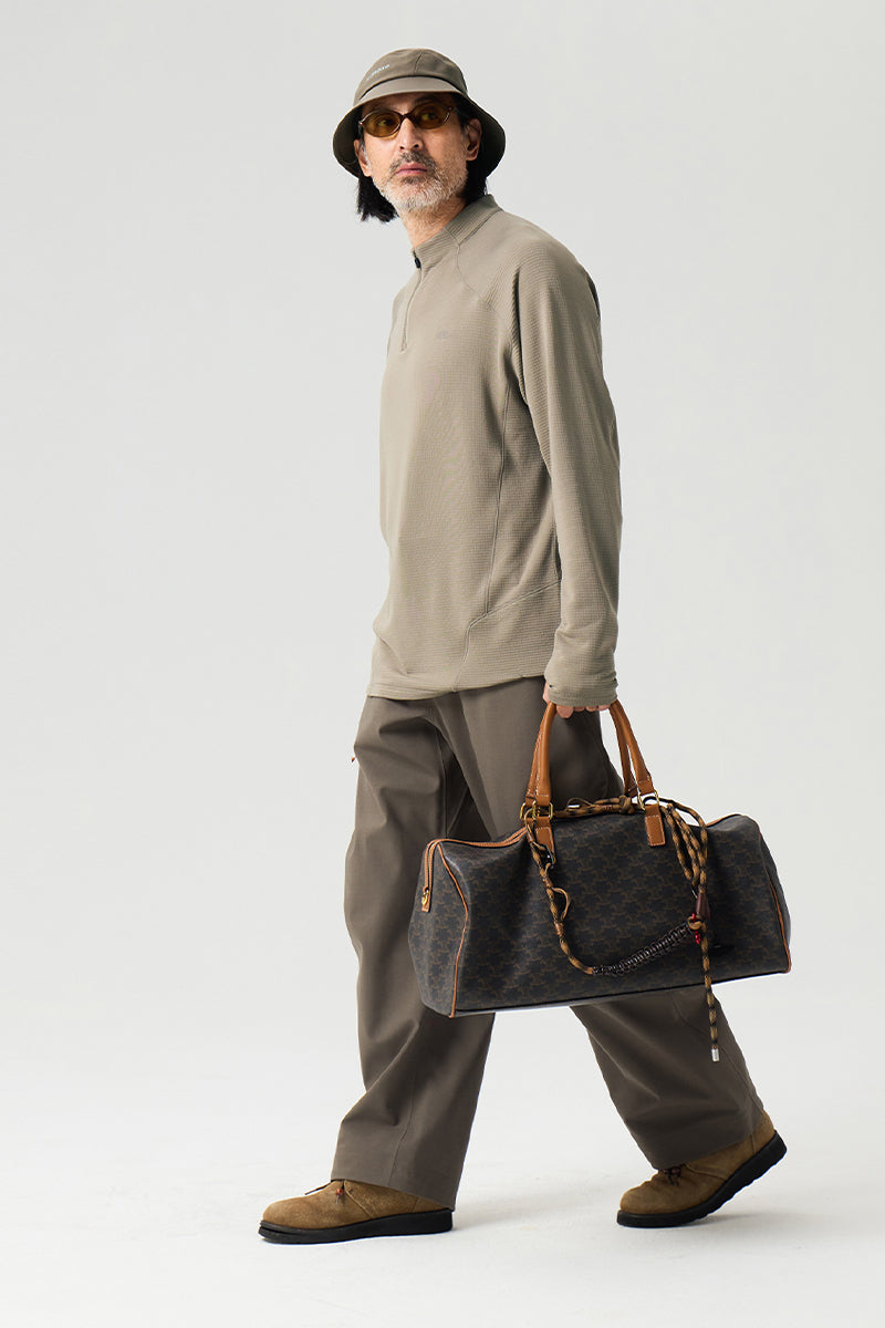 ウールハーフジップインナーシャツ25BLCT023