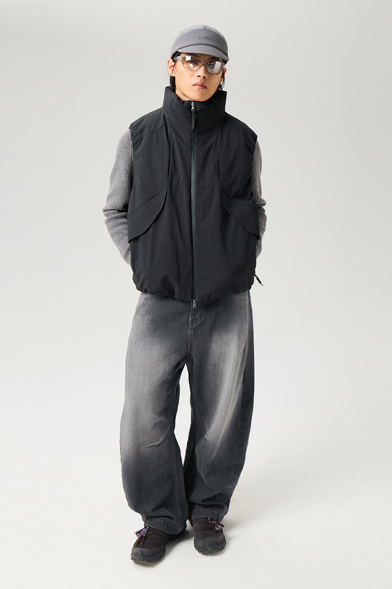 フラップポケット付きダウンベスト25BLMJ007