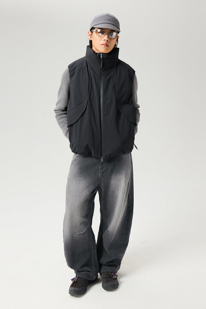 フラップポケット付きダウンベスト25BLMJ007