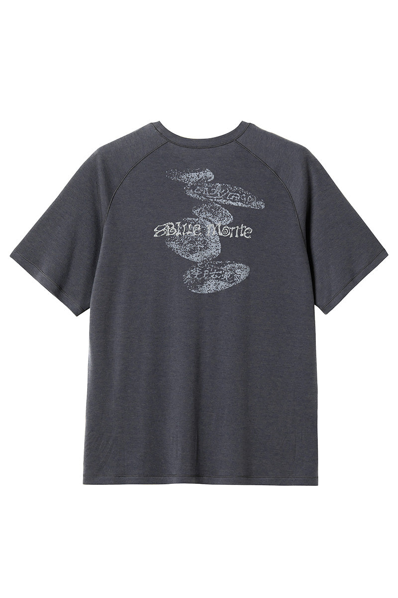 COOLMAXストーン柄メリノウール半袖TシャツNLBLDTX028