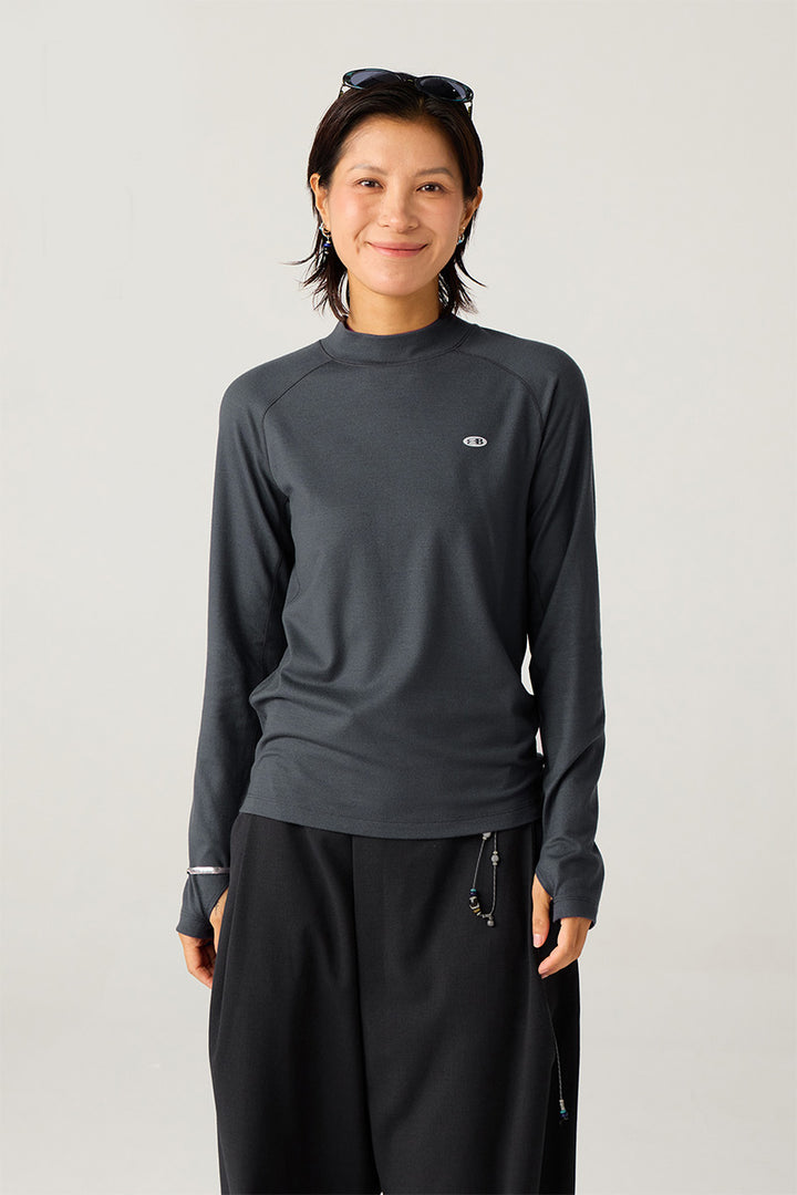 メリノウールベーシック長袖Tシャツ25BLCT015