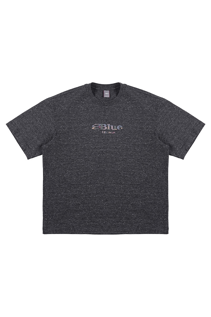 カラフル刺繍ロゴクルーネック半袖TシャツNLBLDTX005