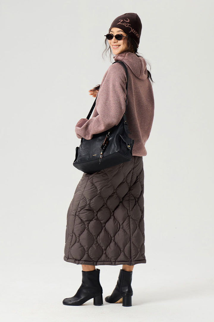 ドローストリング付きキルティングダウンスカート25BLQZ010