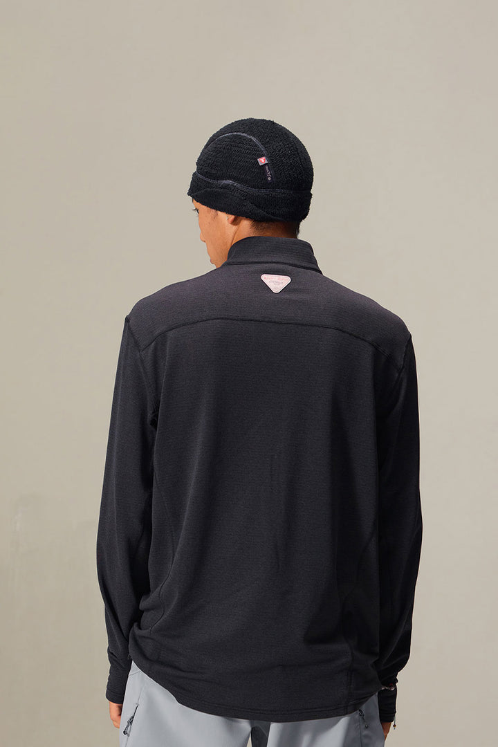 フリースハーフジップ長袖Tシャツメンズ25BLWY015