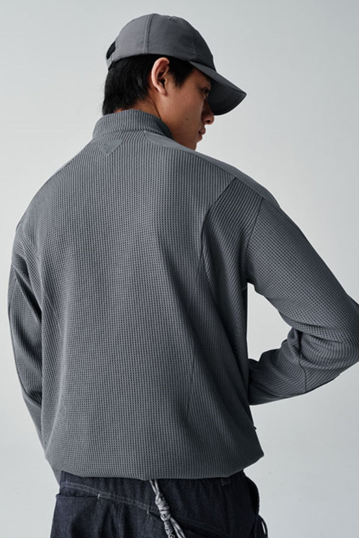 ワッフル編み抗菌ジャケットNLBLAWY001