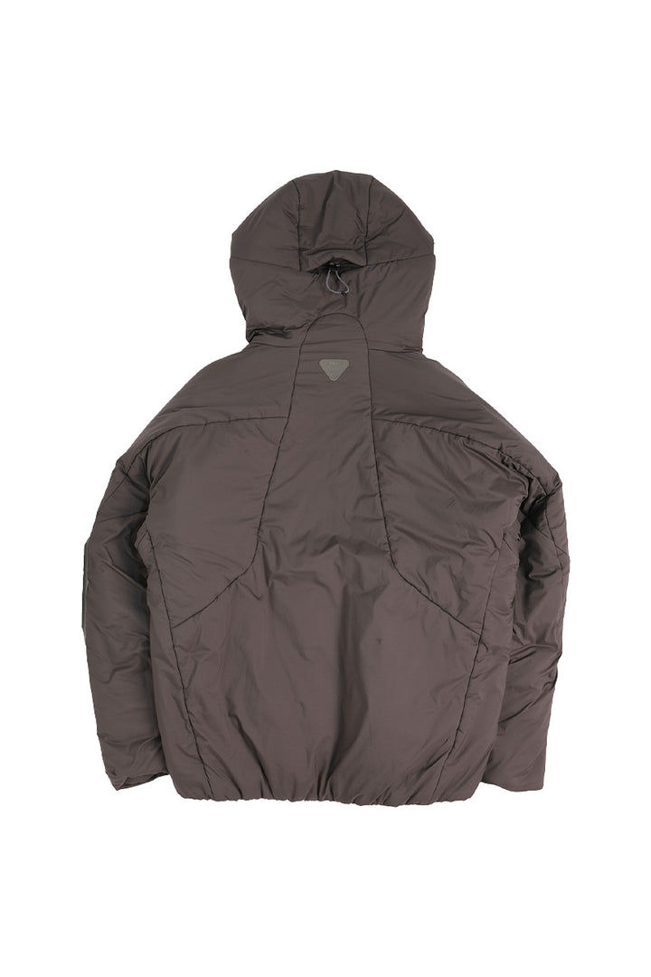 撥水加工付きフーデッド中綿ジャケット25BLMY003