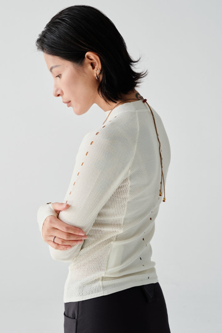 オープンワーク編みロングスリーブウィメンズNLBLAZS003