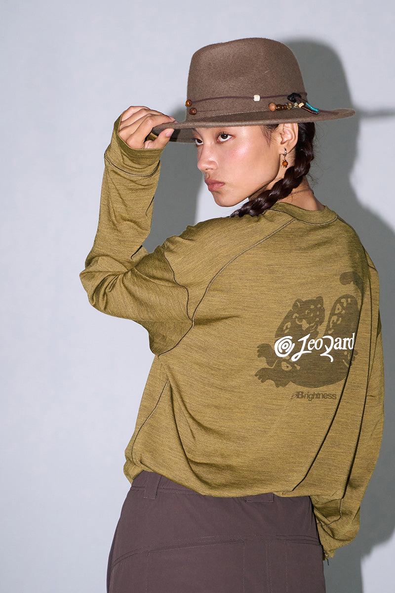 バックプリント動物柄Tシャツ25BLCT019