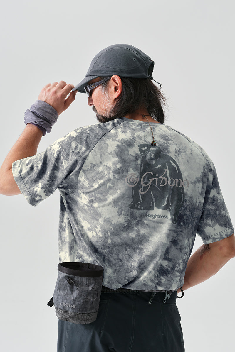 テナガザル柄メリノウール半袖TシャツNLBLDTX041