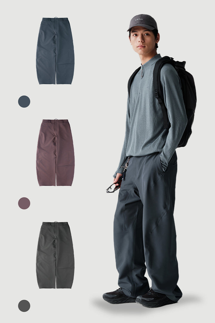 撥水裏起毛ソフトシェルパンツ26BLCK001