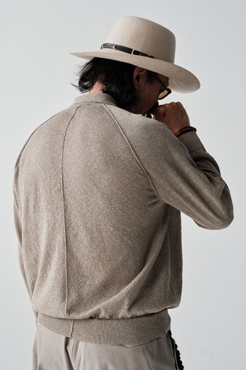 ハーフジップポロシャツニットセーターNLBLAZS002