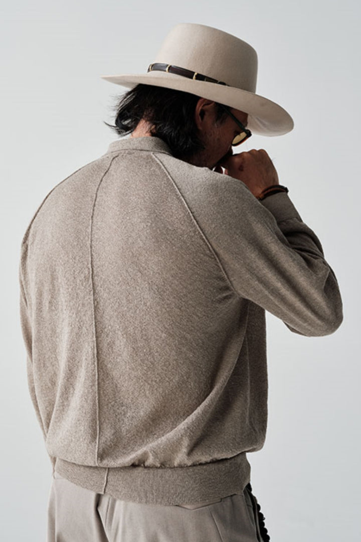 ハーフジップポロシャツニットセーターNLBLAZS002