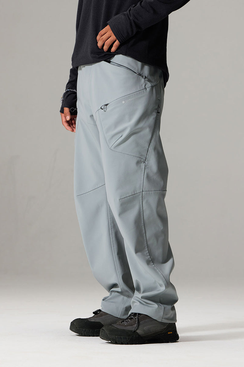ソフトシェルトレッキングパンツメンズ25BLCK025